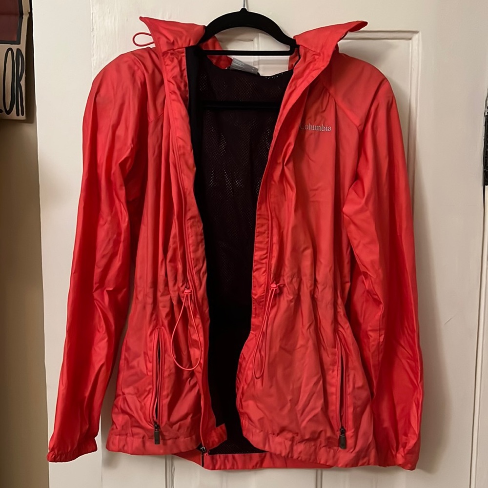 Pink Columbia Windbreaker w/hood